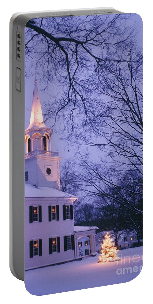 Vertical Portable Battery Charger featuring the photograph Christmas In The Country by Brian Yarvin