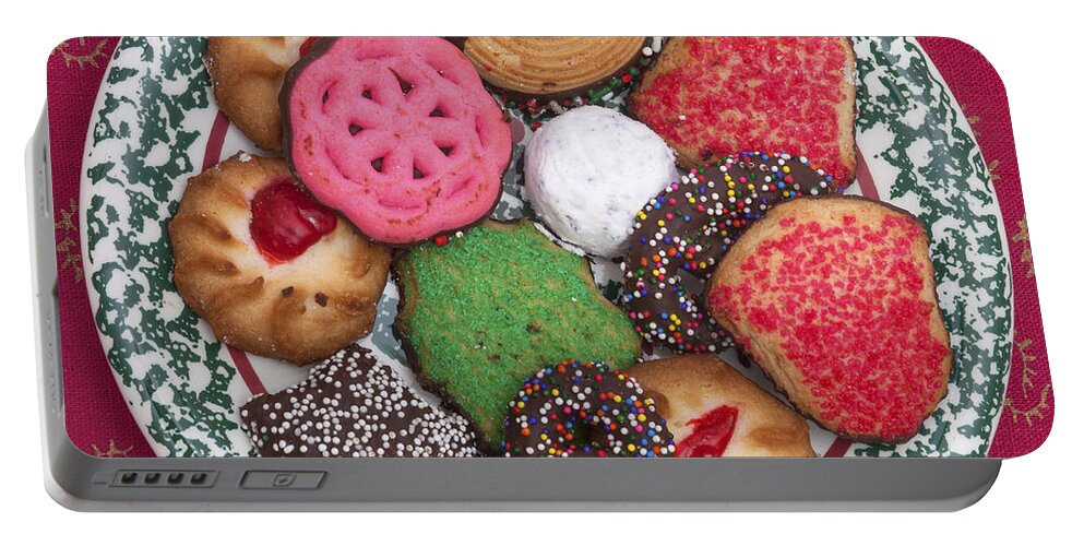 Christmas Cookies Portable Battery Charger featuring the photograph Christmas Temptation by Diane Macdonald