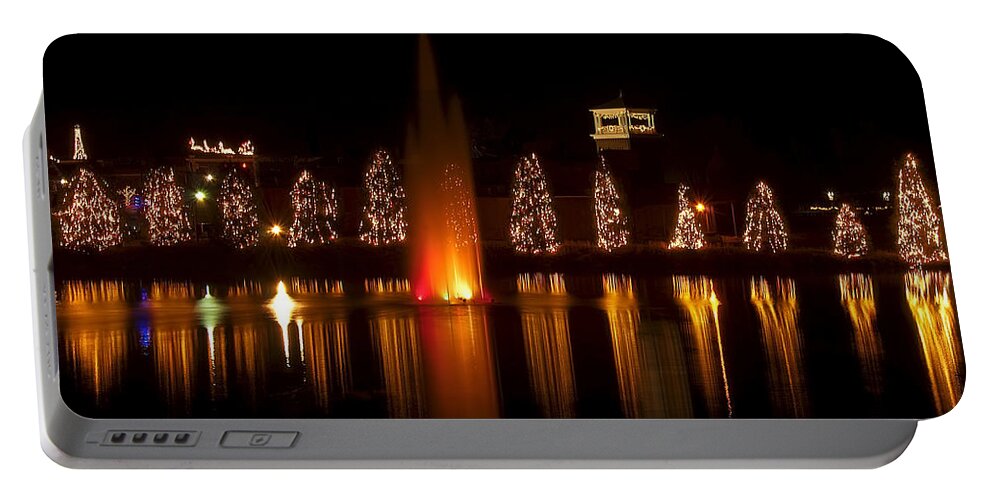 Christmas Town Usa Portable Battery Charger featuring the photograph Christmas Town USA by Flees Photos