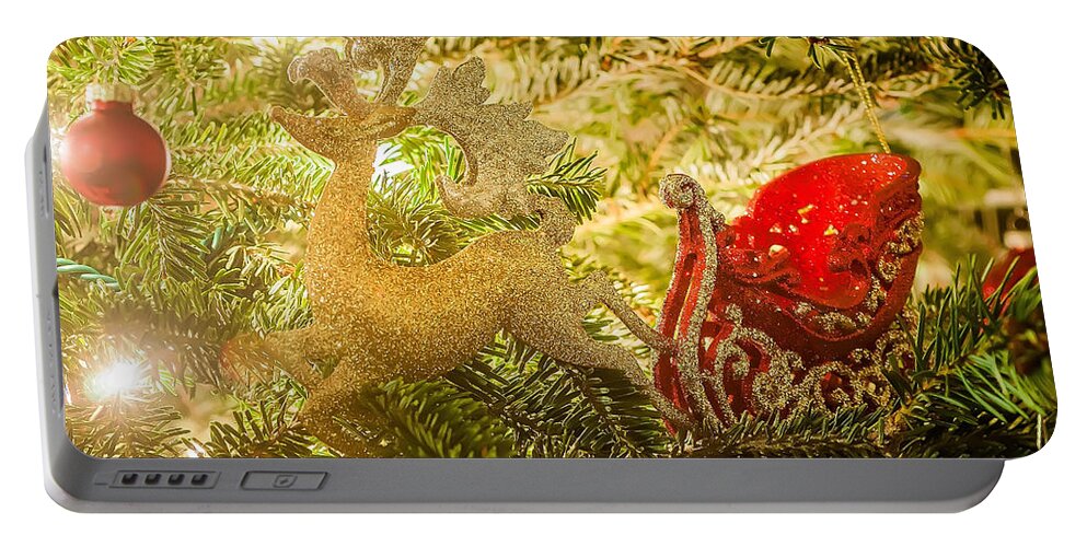 Artificial Portable Battery Charger featuring the photograph Christmas Tree Ornaments by Alex Grichenko