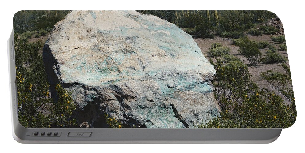 Arizona Portable Battery Charger featuring the photograph Chrysocolla Deposit by Charlie Ott