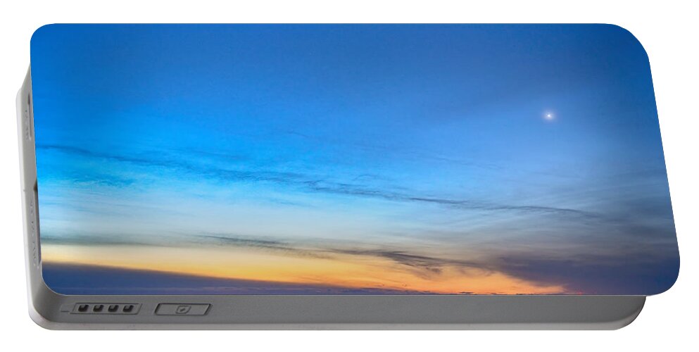 Venus Portable Battery Charger featuring the photograph City Lights and a Venus Morning Sky by James BO Insogna