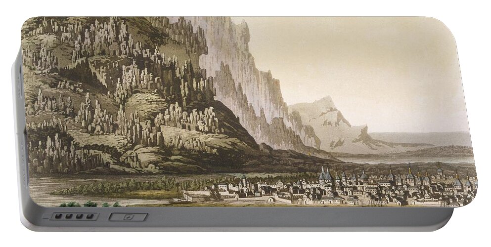 Illustration Portable Battery Charger featuring the drawing City Of Yakutsk On The River Lena by Italian School