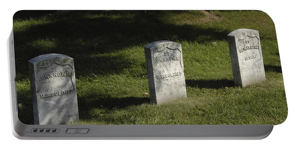 Gettysburg Portable Battery Charger featuring the photograph Civil War Unknown Dead by Paul W Faust - Impressions of Light
