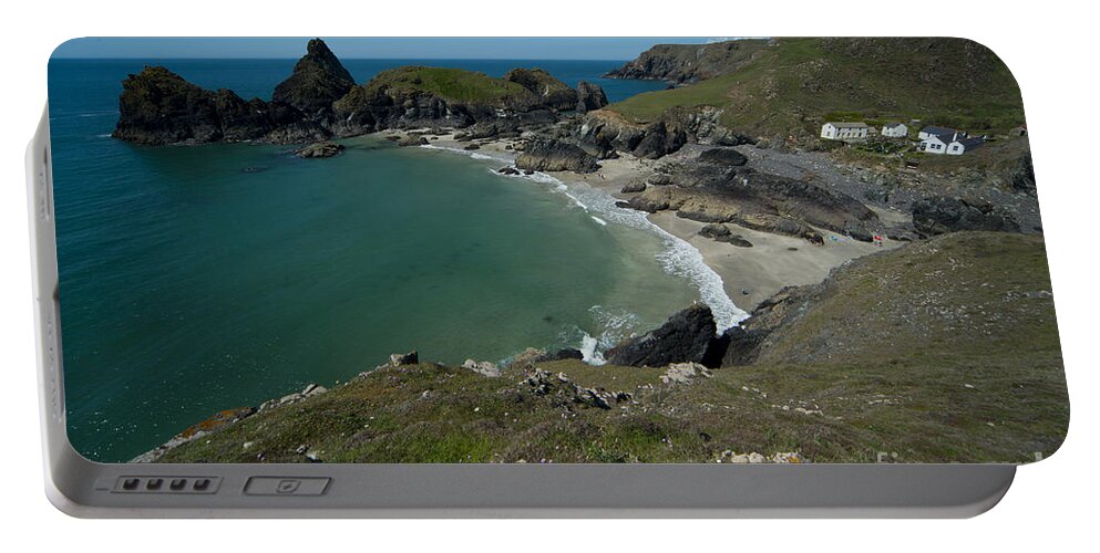Outdoors Portable Battery Charger featuring the photograph Cliffs in Bretagne by Jaroslaw Blaminsky
