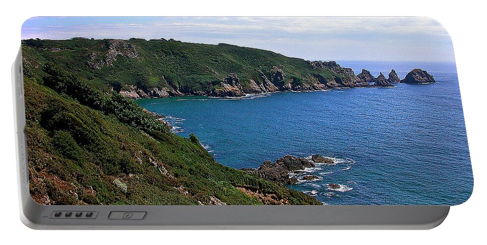 Guernsey Portable Battery Charger featuring the photograph Cliffs On Isle of Guernsey by Bellesouth Studio