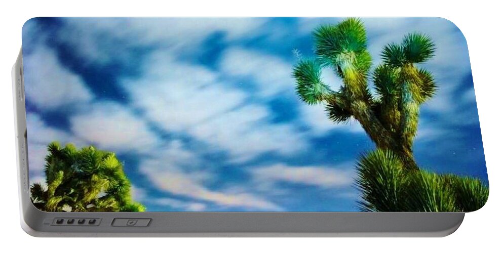 Desert Moon Portable Battery Charger featuring the photograph CLouds oN ThE MoVE by Angela J Wright