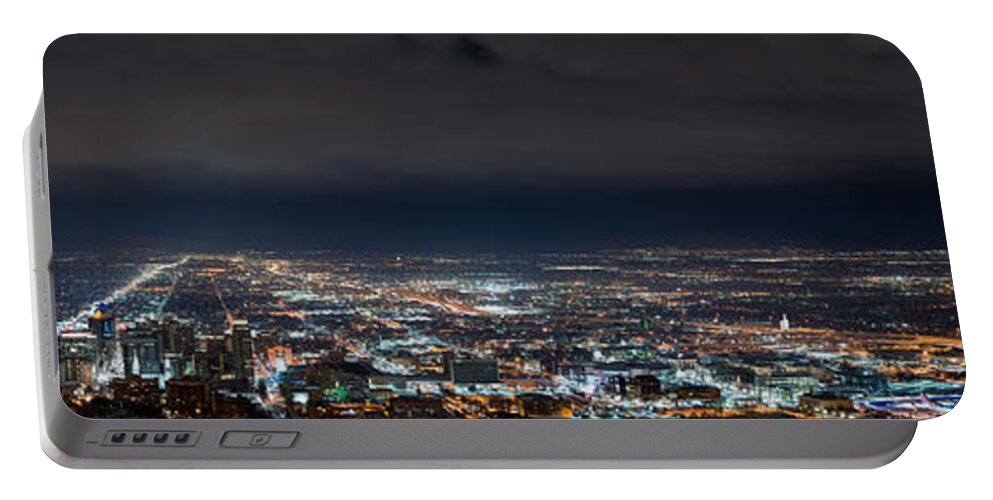 Utah Portable Battery Charger featuring the photograph Clouds Over Salt Lake City by Dustin LeFevre