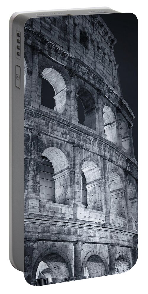 Rome Portable Battery Charger featuring the photograph Colosseum Before Dawn by Joan Carroll