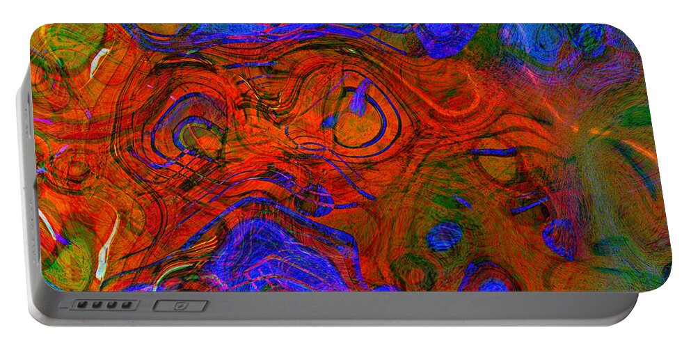 Abstract Portable Battery Charger featuring the photograph Color Me Beautiful Please by Julie Lueders 