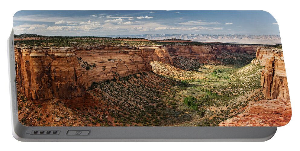 Colorado National Monument Portable Battery Charger featuring the photograph Colorado National Monument Pano by Ronda Kimbrow