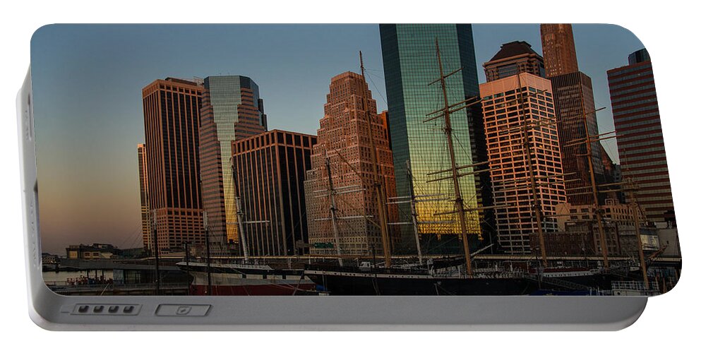 Tallship Portable Battery Charger featuring the photograph Colorful New York by Georgia Mizuleva