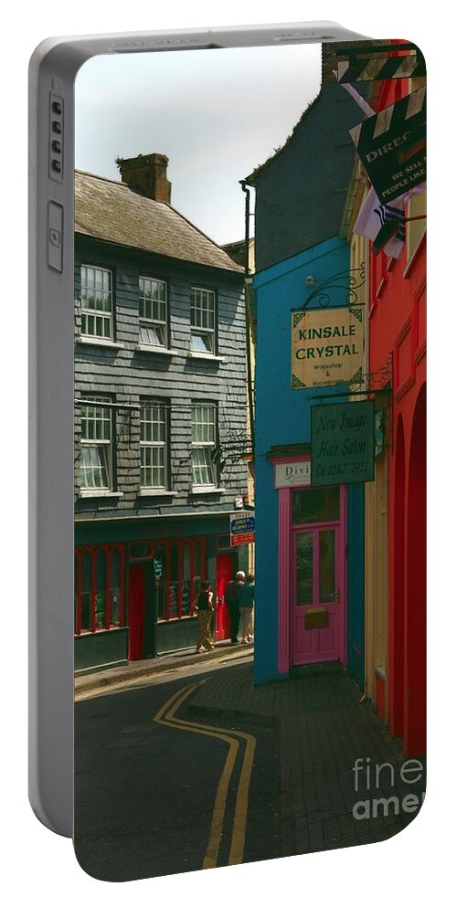 County Cork Portable Battery Charger featuring the photograph Colourful Kinsale Street by Jeremy Hayden