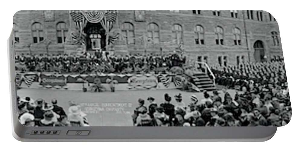 Photography Portable Battery Charger featuring the photograph Commencement Georgetown University by Fred Schutz Collection