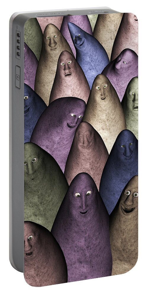 Community Portable Battery Charger featuring the digital art Community by Gabiw Art