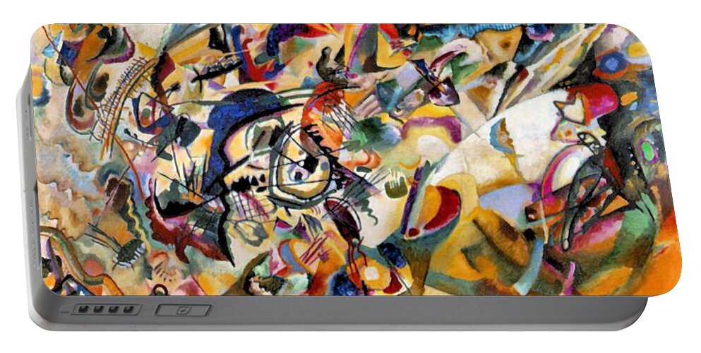 Wassily Kandinsky Portable Battery Charger featuring the painting Composition VII by Wassily Kandinsky