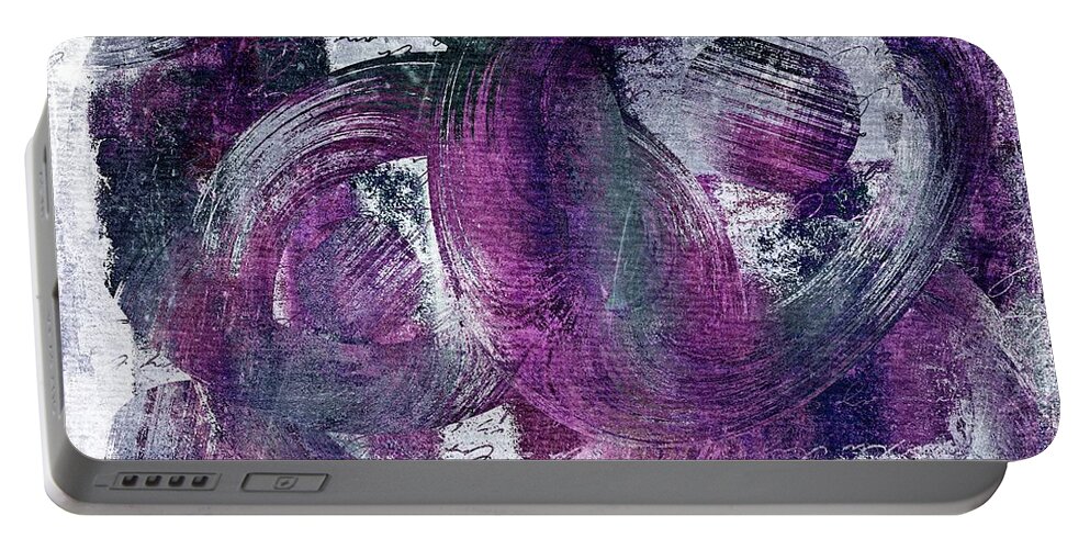 Abstract Portable Battery Charger featuring the digital art Composix - 02461h by Variance Collections