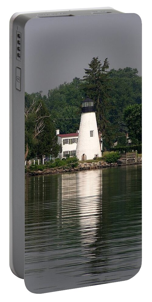 Landscape Portable Battery Charger featuring the photograph Concord Point Lighthouse by Christopher James