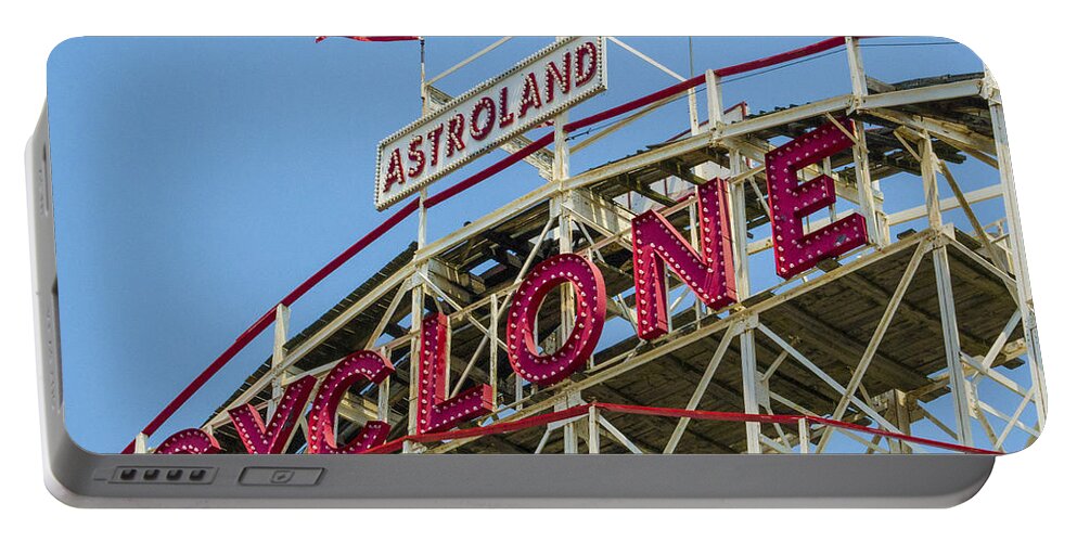 Coney Island Portable Battery Charger featuring the photograph Coney Island Cyclone by Theodore Jones