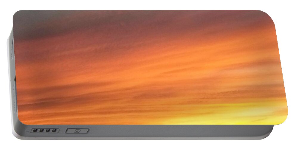 Coney Island Winter Sunset Portable Battery Charger featuring the photograph Coney Island Winter Sunset by John Telfer