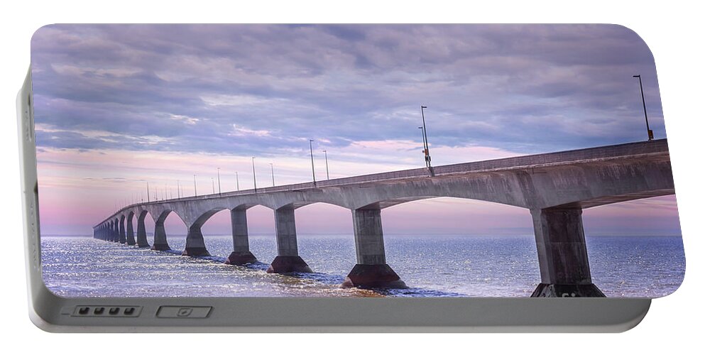 Bridge Portable Battery Charger featuring the photograph Confederation Bridge sunset by Elena Elisseeva