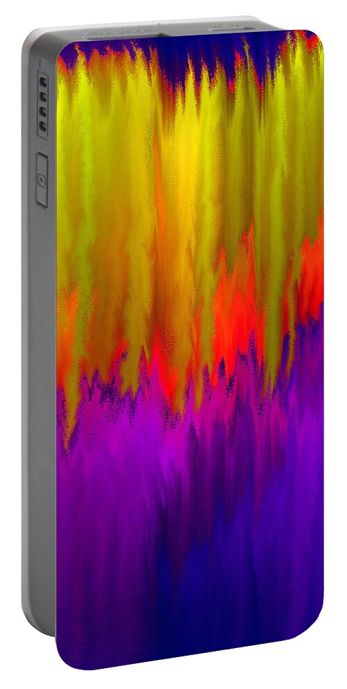 Consciousness Rising Portable Battery Charger featuring the mixed media Consciousness Rising by Carl Hunter