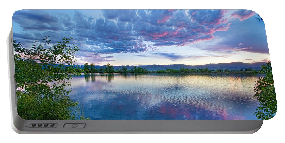 Reflections Portable Battery Charger featuring the photograph Coot Lake View by James BO Insogna