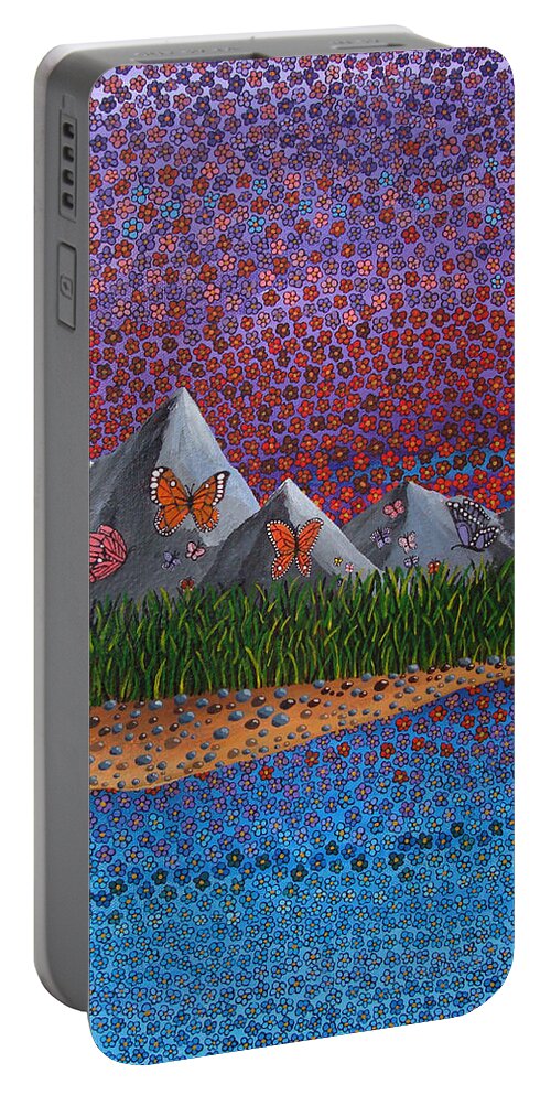 Butterflies Portable Battery Charger featuring the painting Copious by Mindy Huntress
