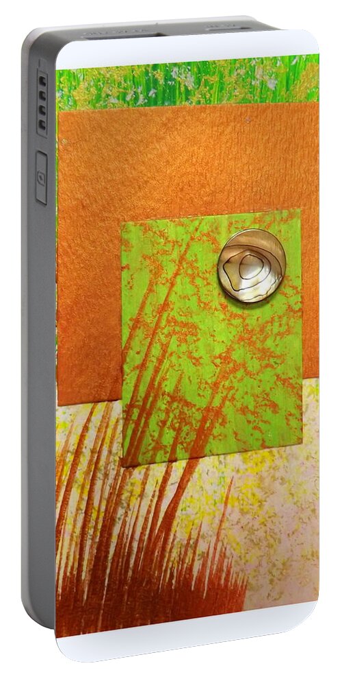 Copper Sunset Portable Battery Charger featuring the painting Copper Sunset by Darren Robinson