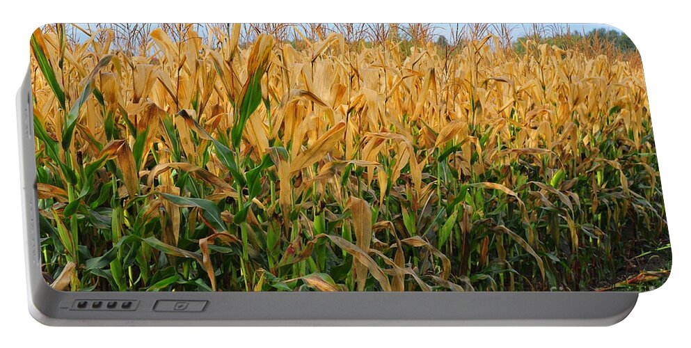 Farm Portable Battery Charger featuring the photograph Corn Harvest by Terri Gostola