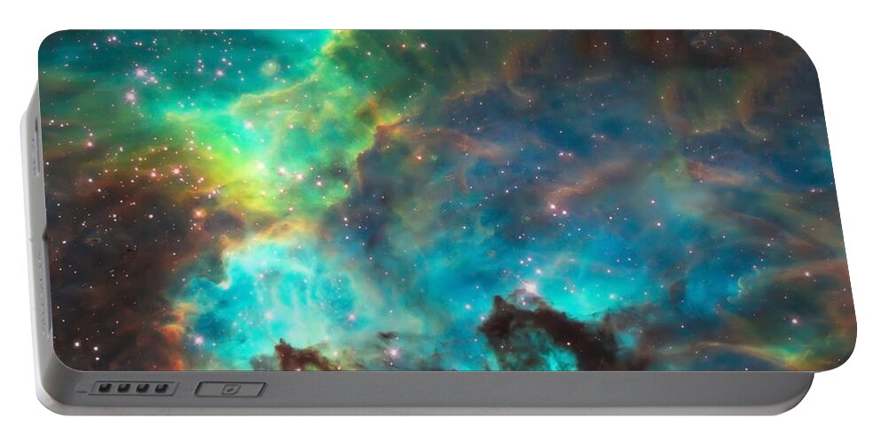 Nasa Images Portable Battery Charger featuring the photograph Cosmic Cradle 3 Star Cluster NGC 2074 by Jennifer Rondinelli Reilly - Fine Art Photography