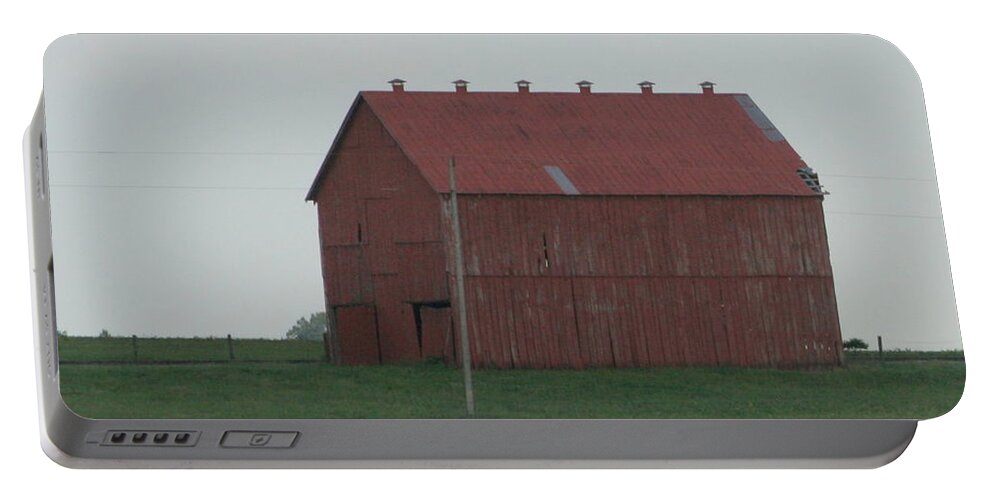 Barn Portable Battery Charger featuring the photograph Dilapidated Country Barn by Valerie Collins