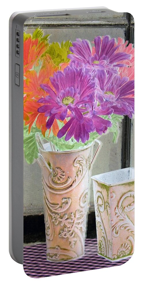 Flower Portable Battery Charger featuring the photograph Country Comfort - PhotoPower 494 by Pamela Critchlow