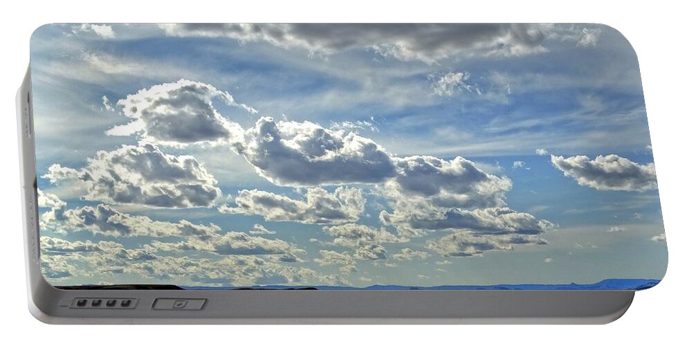 Black Portable Battery Charger featuring the photograph Country Skies by Fiskr Larsen