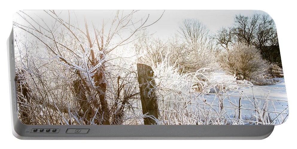  Portable Battery Charger featuring the photograph Country Winter by Cheryl Baxter