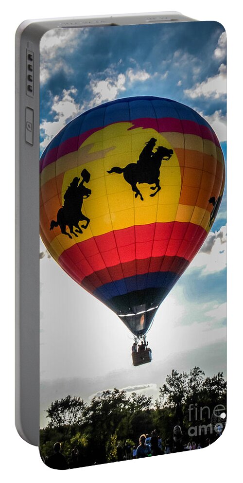 Hot Air Balloon Portable Battery Charger featuring the photograph Cowboys by Grace Grogan