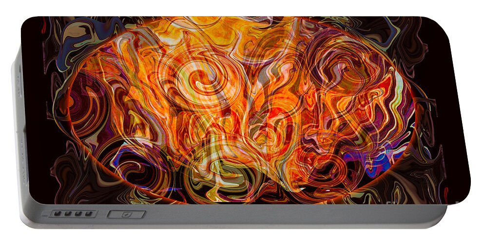 5x7 Portable Battery Charger featuring the digital art Creation Abstract Digital Artwork by Omaste Witkowski