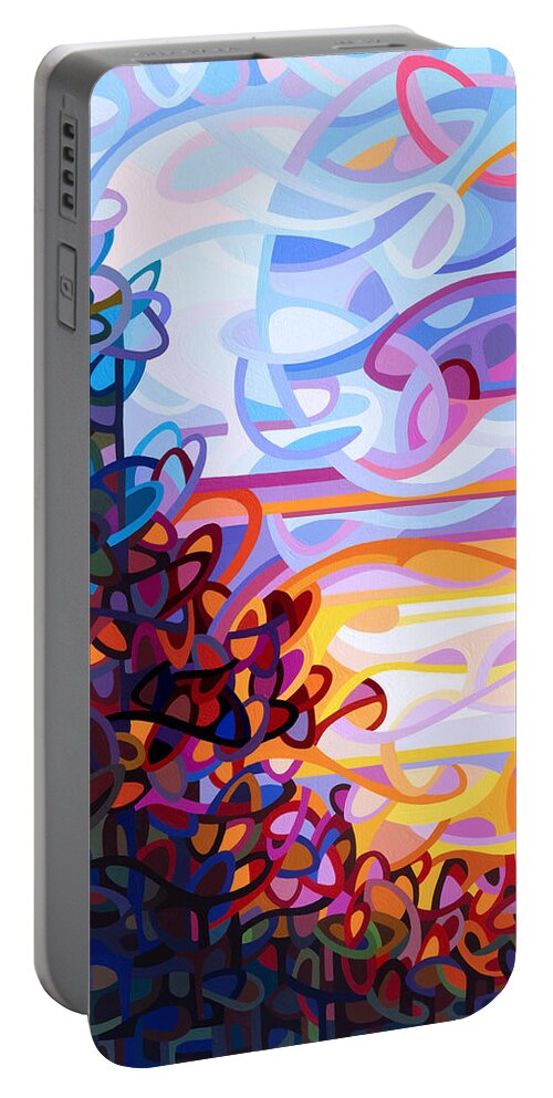 Art Portable Battery Charger featuring the painting Crescendo by Mandy Budan