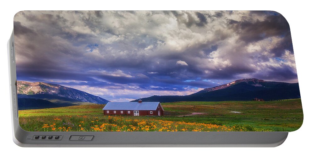 Crested Butte Portable Battery Charger featuring the photograph Crested Butte Morning Storm by Darren White
