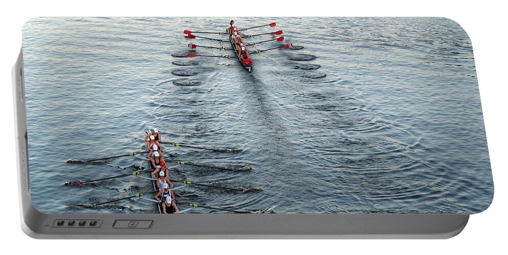 Rowing Portable Battery Charger featuring the photograph Crew Boston Prep by Barbara McDevitt