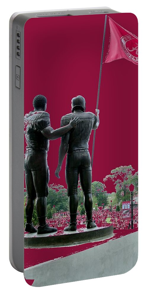 Gameday Portable Battery Charger featuring the photograph Crimson Walk of Champions by Kenny Glover