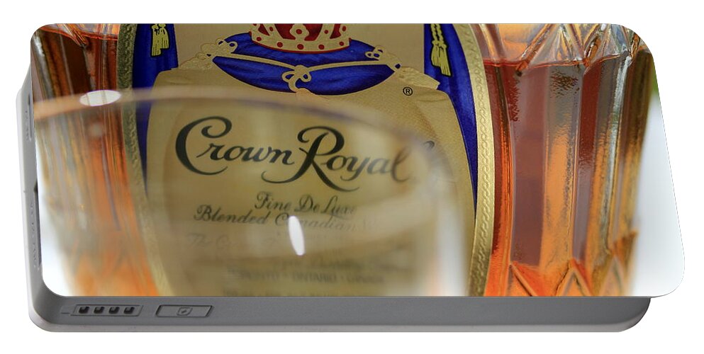 Crown Royal Portable Battery Charger featuring the photograph Crown Royal Canadian Whisky by Valerie Collins
