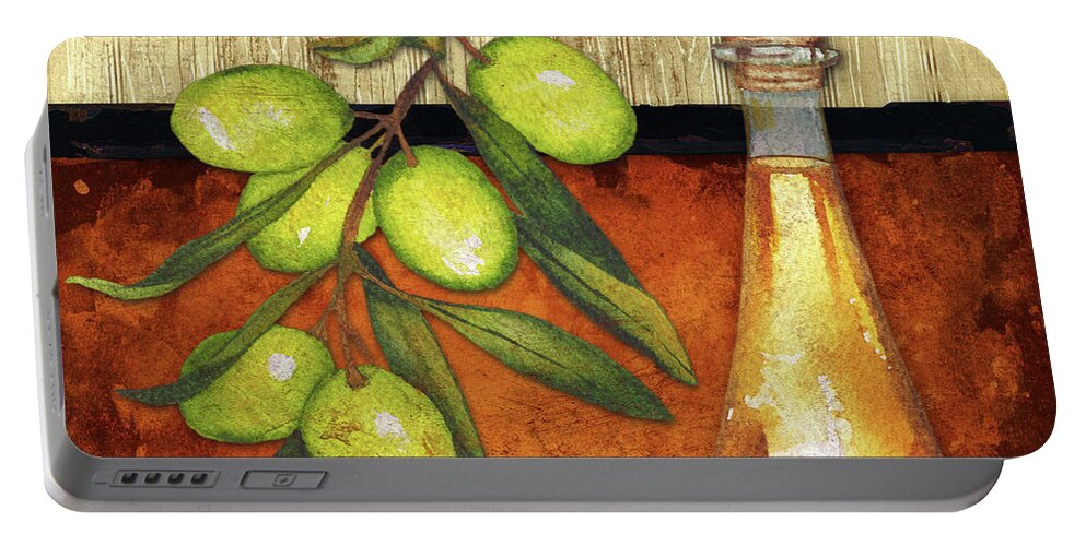 Cuisine Portable Battery Charger featuring the digital art Cuisine II by Elizabeth Medley