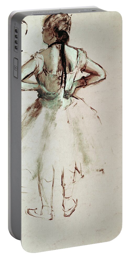 Degas Portable Battery Charger featuring the painting Dancer Viewed From The Back by Edgar Degas