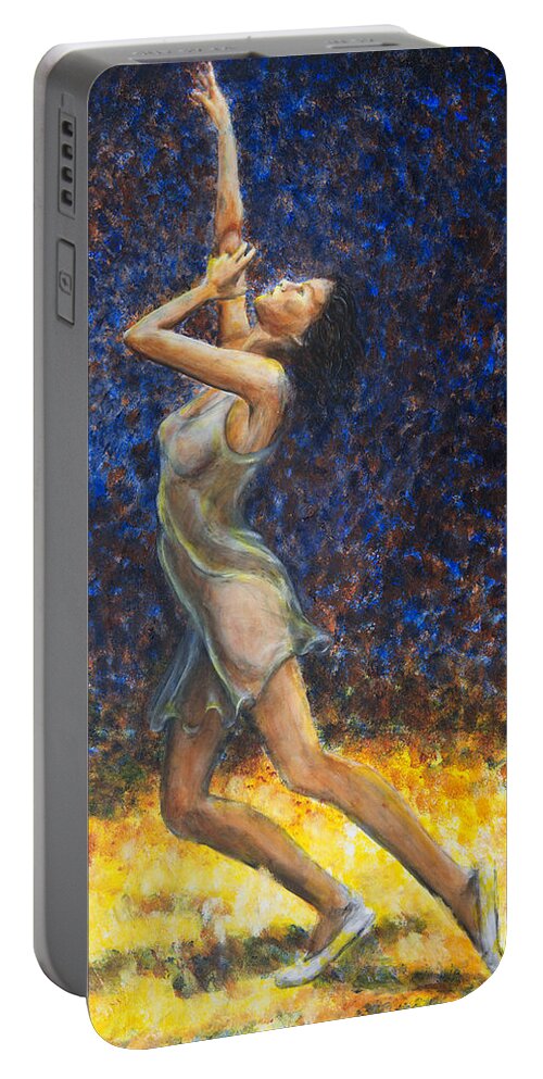 Dancer Portable Battery Charger featuring the painting Dancer X by Nik Helbig
