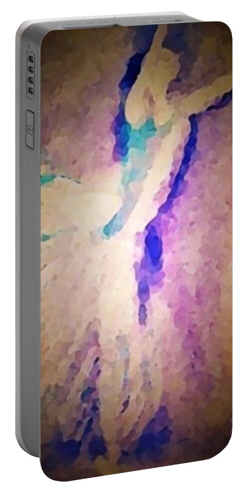 Ballerina Portable Battery Charger featuring the digital art Dancing Donna by Renee Michelle Wenker