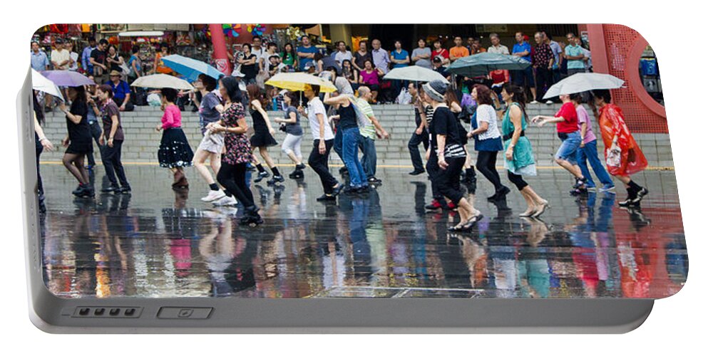 Travel Portable Battery Charger featuring the photograph Dancing In The Rain by Christie Kowalski