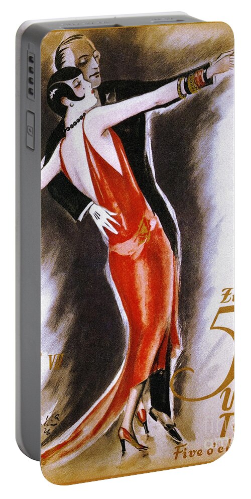 1926 Portable Battery Charger featuring the drawing Dancing The Tango by Granger