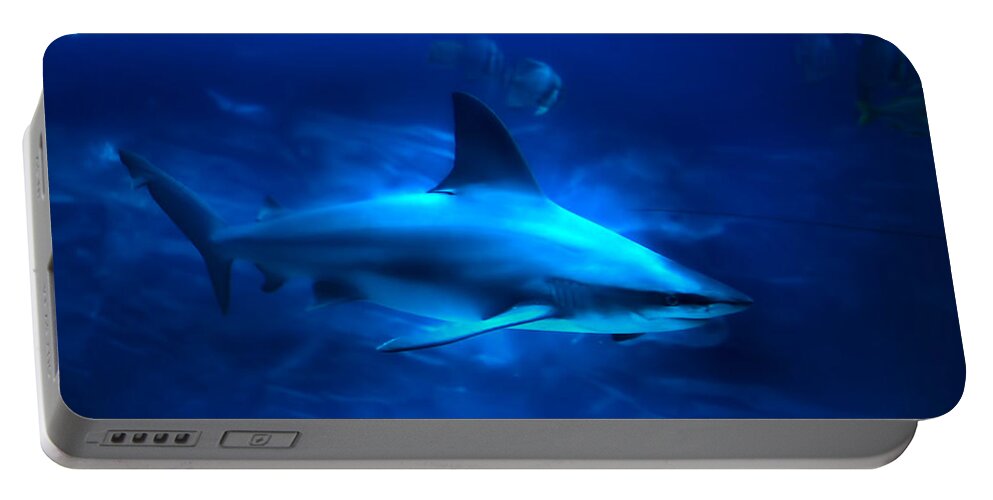 Shark Portable Battery Charger featuring the photograph Dangerous Beauty by Mark Andrew Thomas