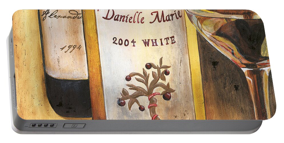 Red Grapes Portable Battery Charger featuring the painting Danielle Marie 2004 by Debbie DeWitt